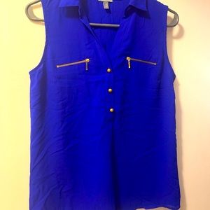 Button down Blouse  with zippers